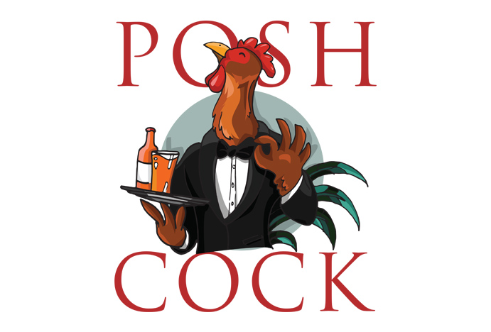 'Posh Cock' Laycock Cider T-Shirt - white